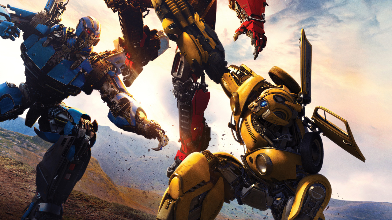 Robot, Bumblebee, Cartel de la Película de Abejorro, Charlie Watson, Optimus Prime. Wallpaper in 1280x720 Resolution
