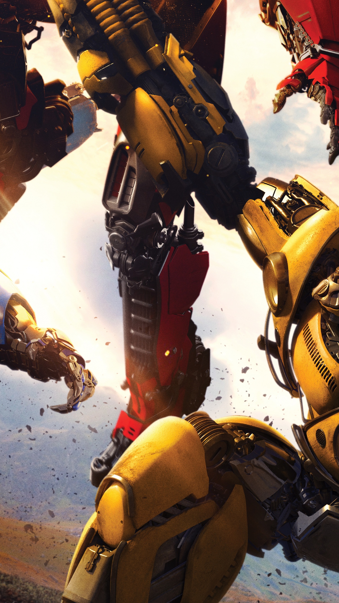 Robot, Bumblebee, Cartel de la Película de Abejorro, Charlie Watson, Optimus Prime. Wallpaper in 1440x2560 Resolution