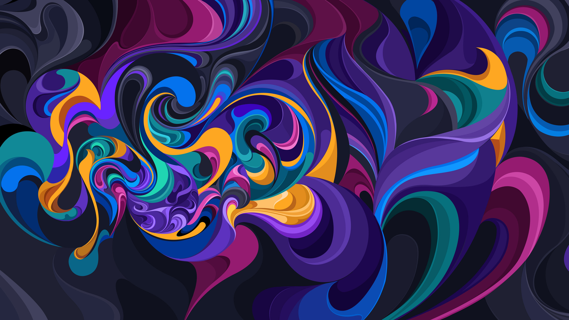 Purple and Pink Abstract Painting. Wallpaper in 1920x1080 Resolution