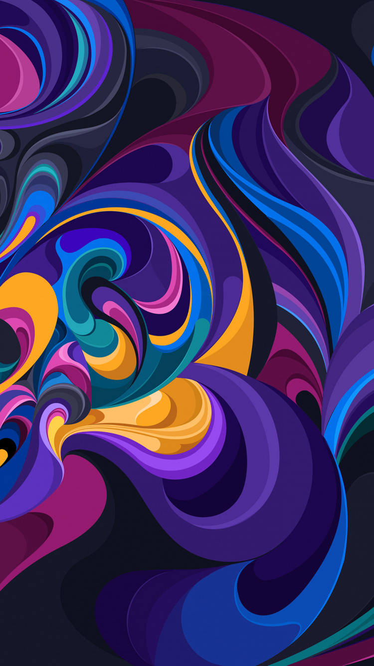 Purple and Pink Abstract Painting. Wallpaper in 750x1334 Resolution