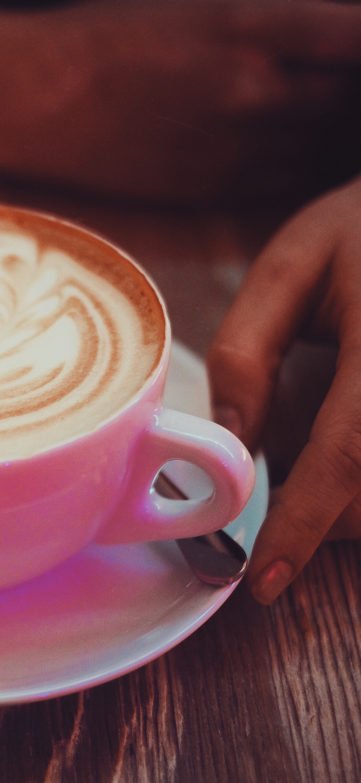 White Ceramic Cup With Saucer. Wallpaper in 1242x2688 Resolution