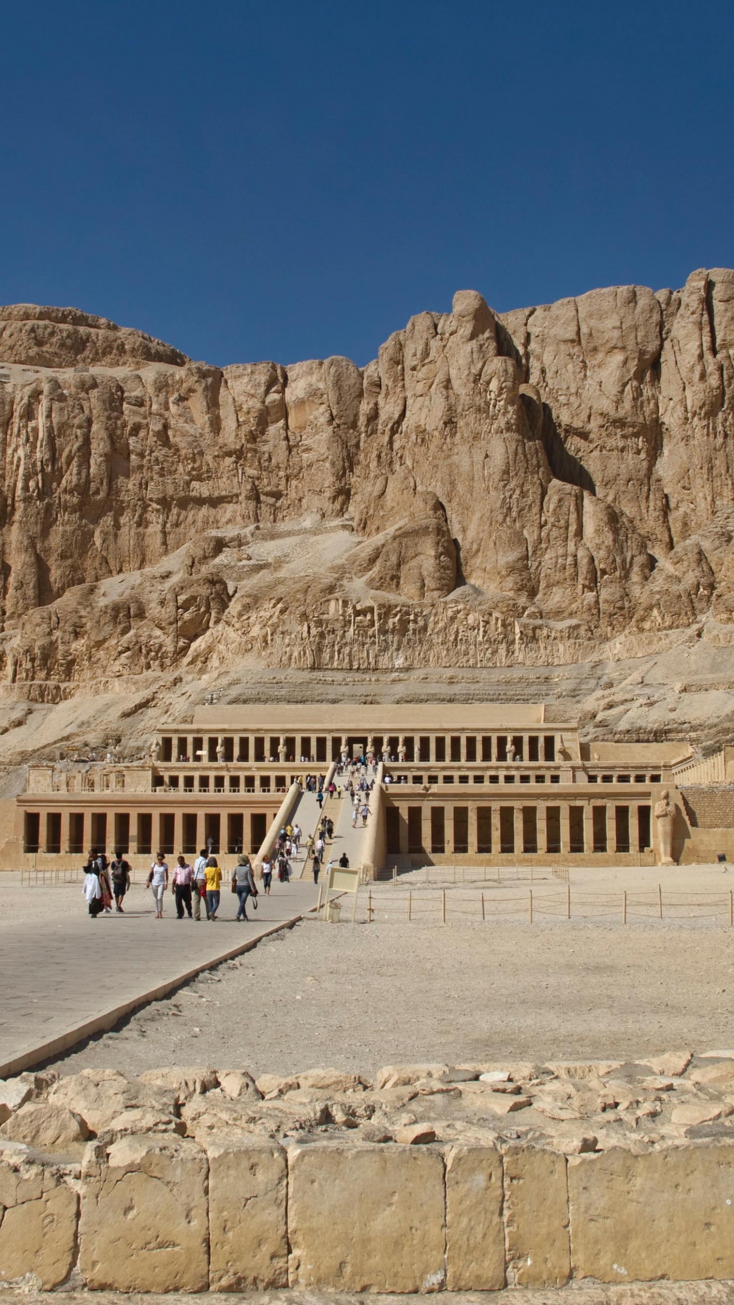 祭庙, 古埃及, 荒地, Wadi, 古代历史 壁纸 1440x2560 允许