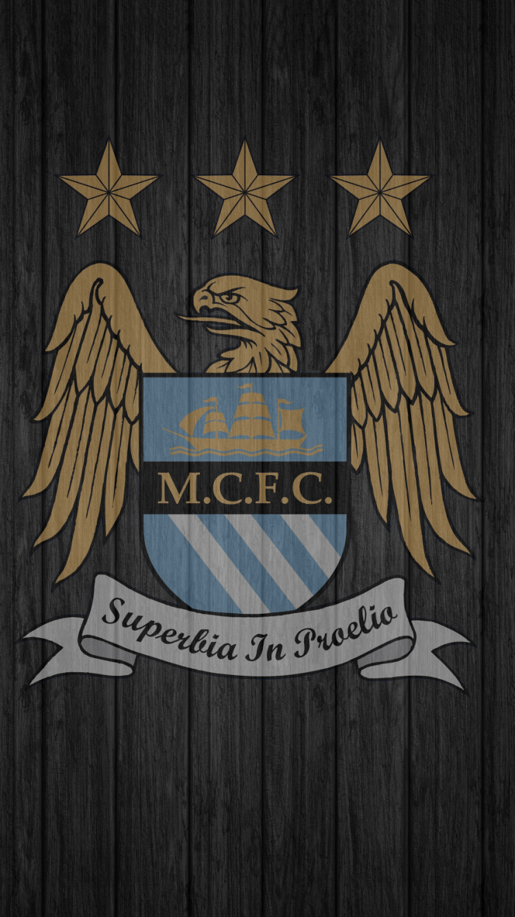 Manchester City F C, fc Barcelona, Manchester, Logo, Emblem. Wallpaper in 750x1334 Resolution