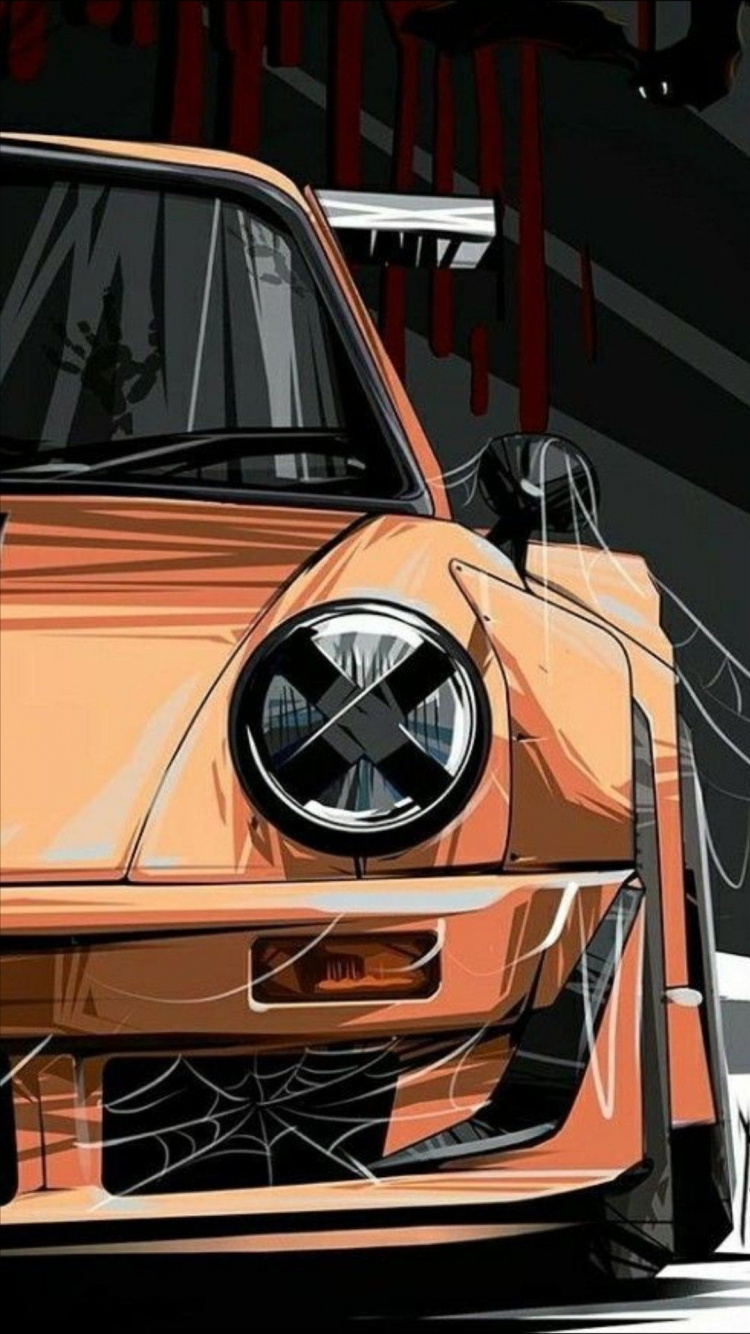 Anime-Auto, Car, Sportwagen, Nissan Gt-r, Nissan. Wallpaper in 750x1334 Resolution