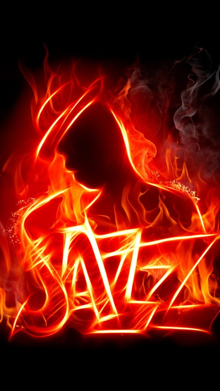 Jazz, Saxophone, Flamme, Chaleur, Feu. Wallpaper in 720x1280 Resolution