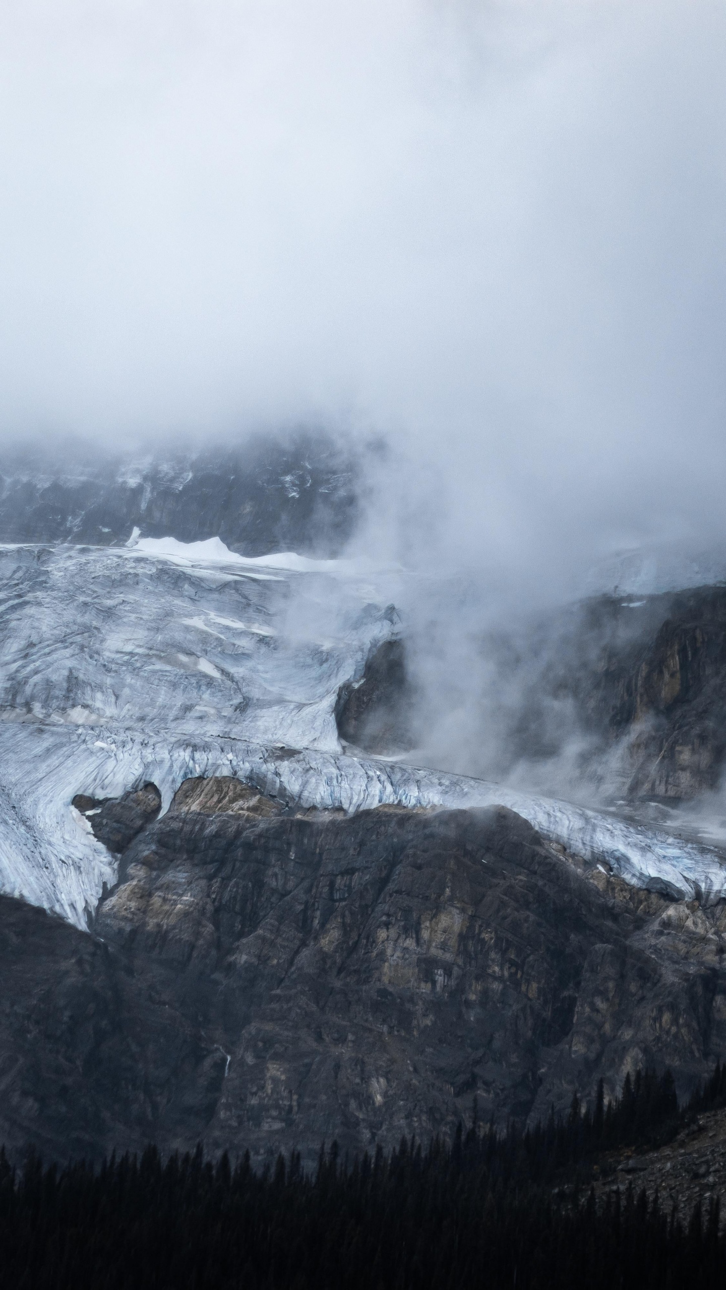 Grat, Bergkette, Gletscher-landform, Cloud, Wasser. Wallpaper in 1440x2560 Resolution