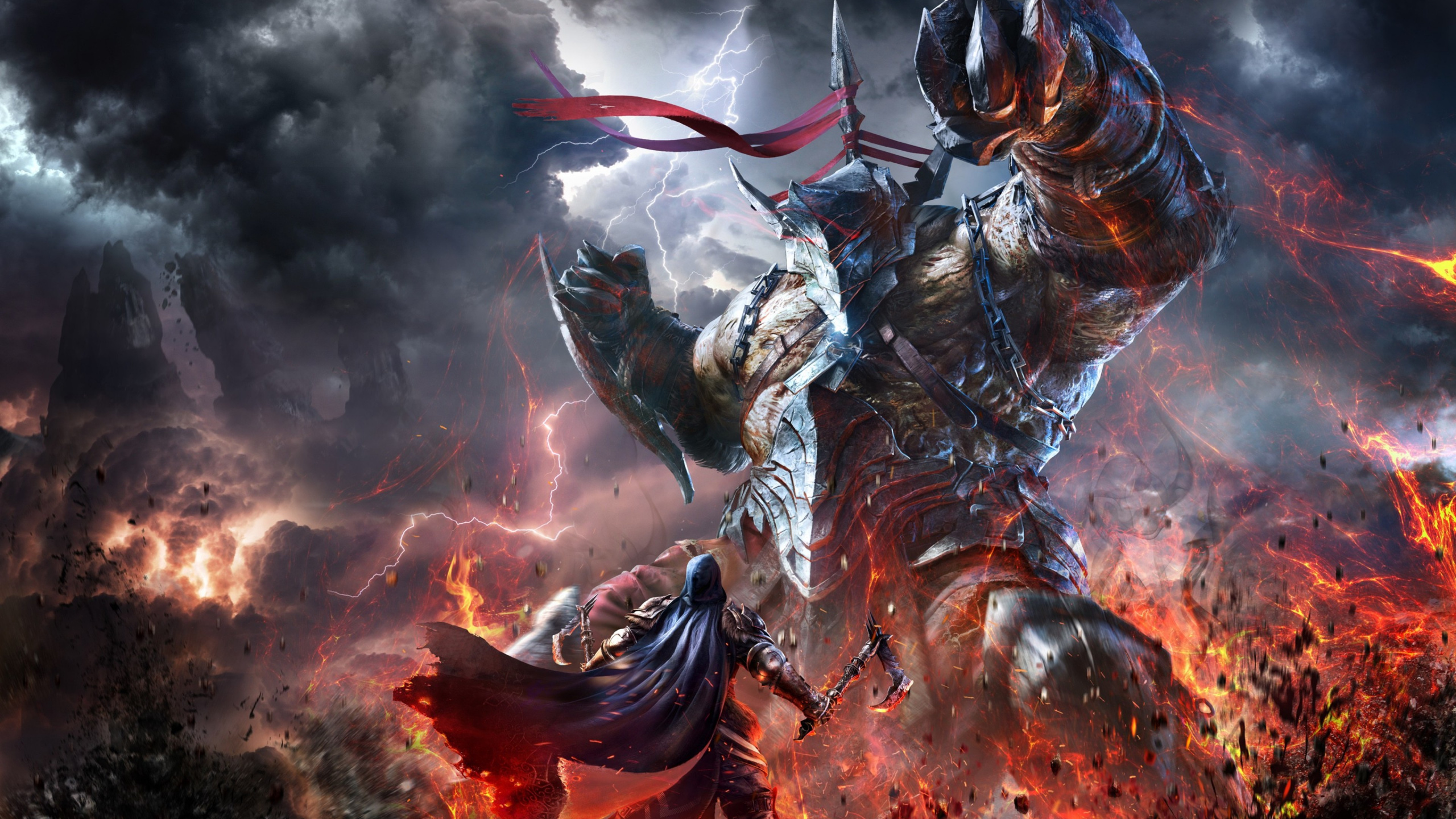 Lords of The Fallen, Demon, pc Game, Games, Illustration. Wallpaper in 2560x1440 Resolution