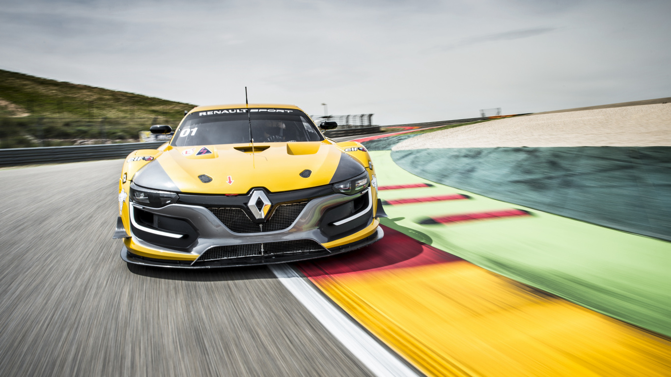 Gelber Bmw m 3 Unterwegs. Wallpaper in 1366x768 Resolution