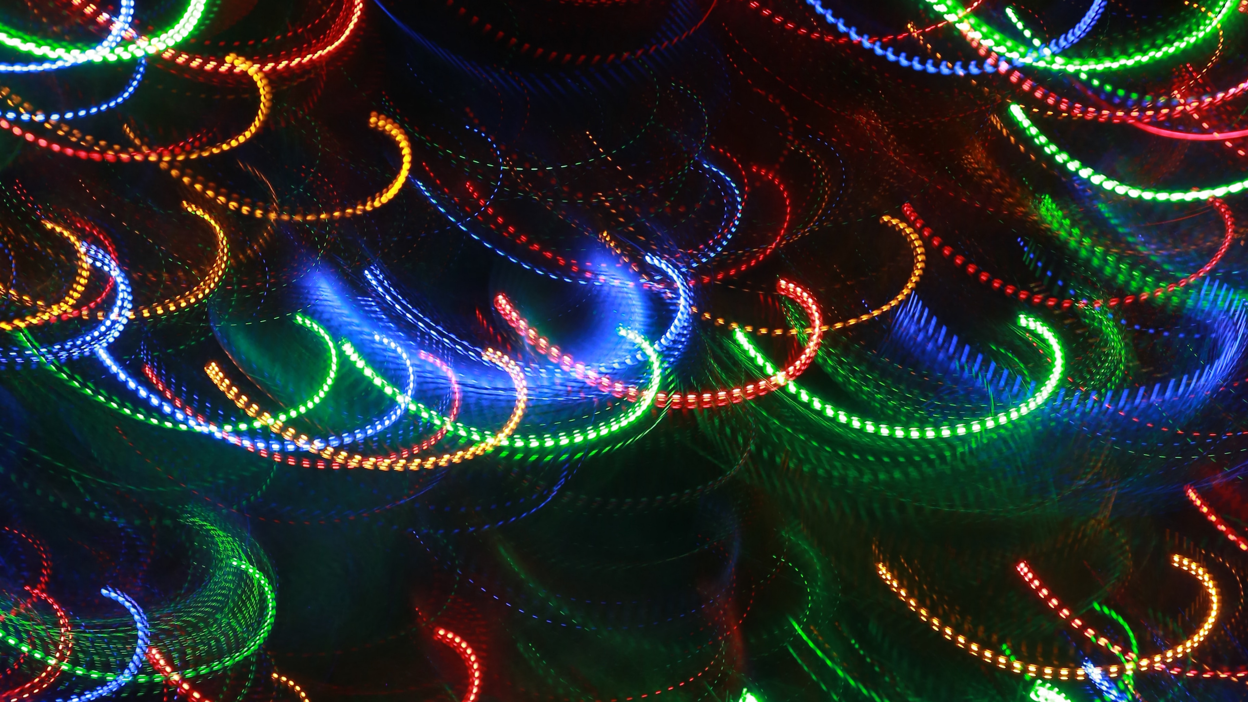 Luces Azules, Verdes y Rojas. Wallpaper in 2560x1440 Resolution