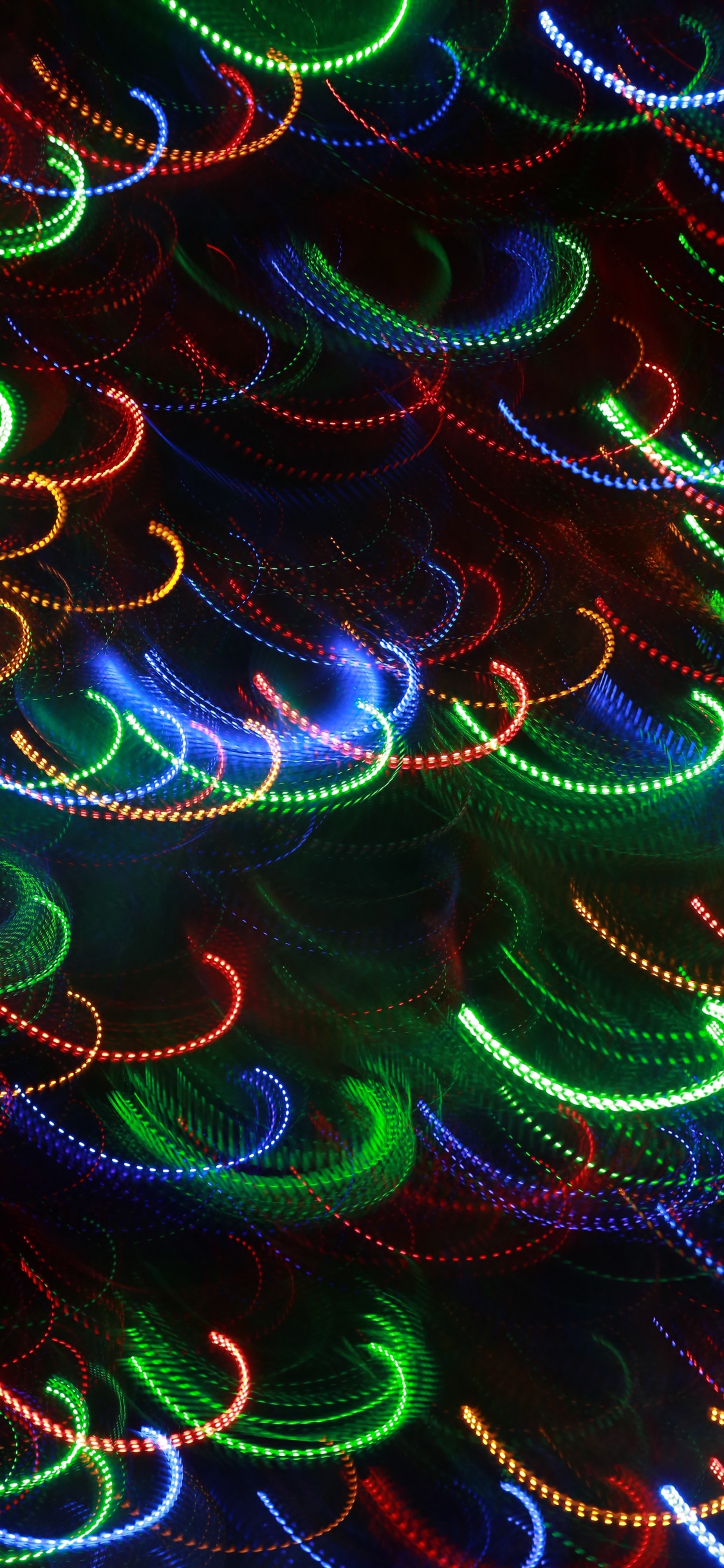 Blaugrüne Und Rote Lichter. Wallpaper in 1125x2436 Resolution