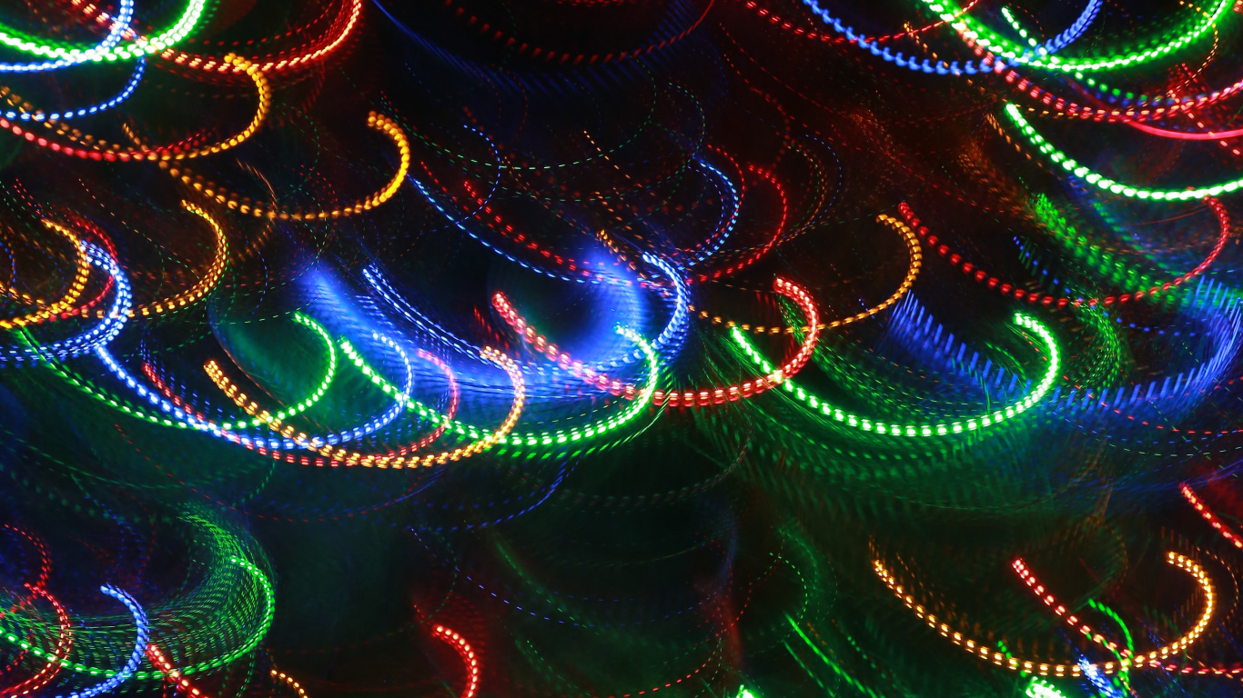 Blaugrüne Und Rote Lichter. Wallpaper in 1366x768 Resolution