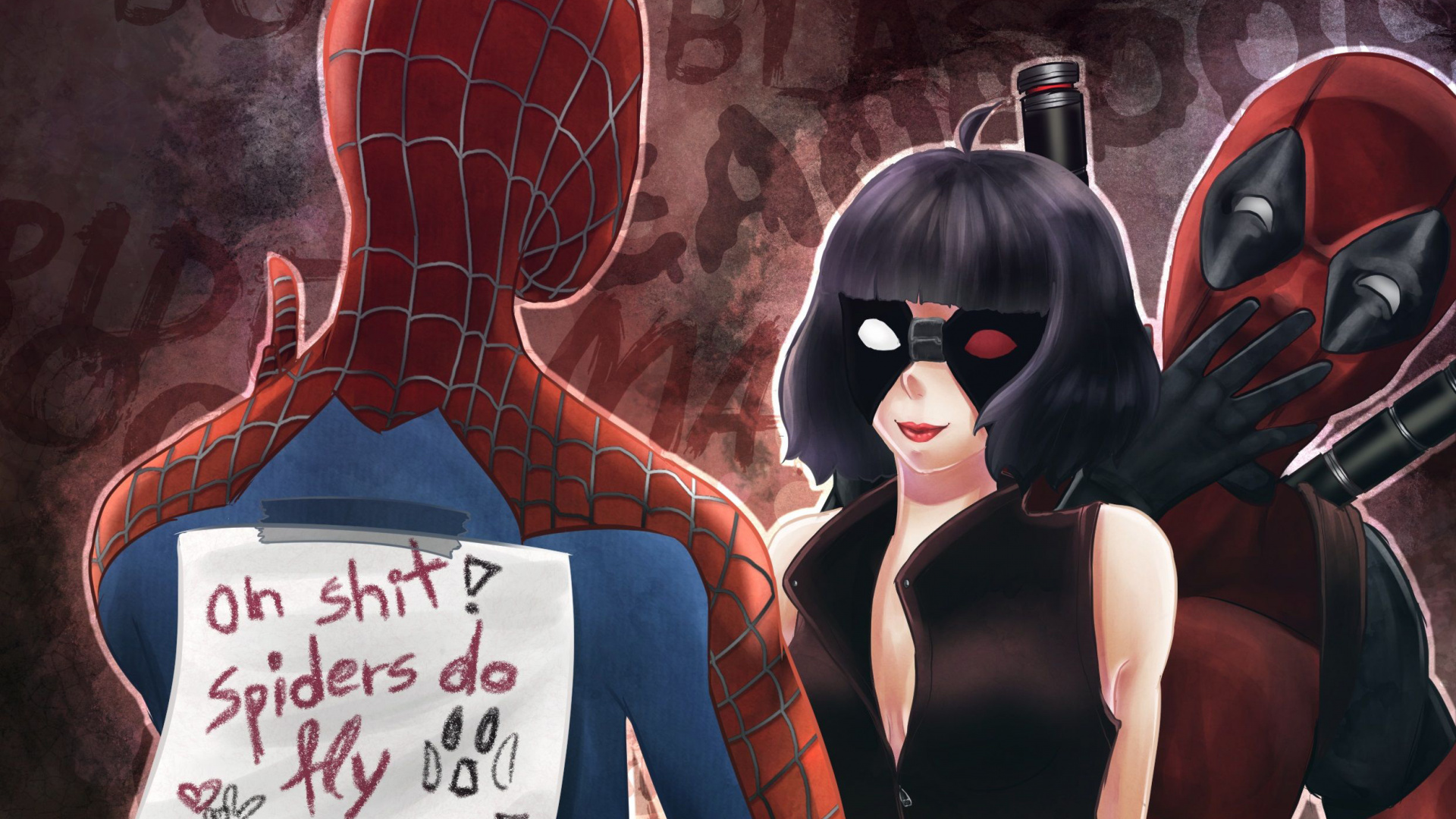 Frau im Blauen Langarmhemd Mit Roten Haaren Anime-Charakter. Wallpaper in 1920x1080 Resolution