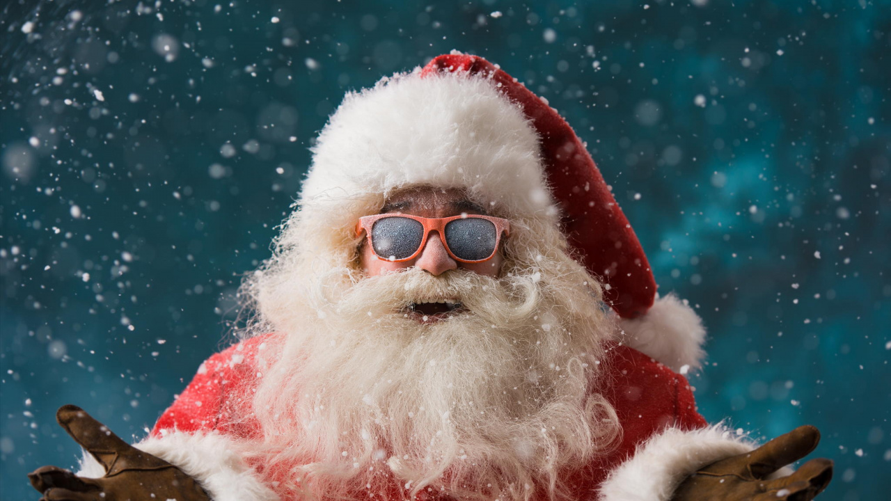Santa Claus, El Día De Navidad, el Vello Facial, Barba, Navidad. Wallpaper in 1280x720 Resolution