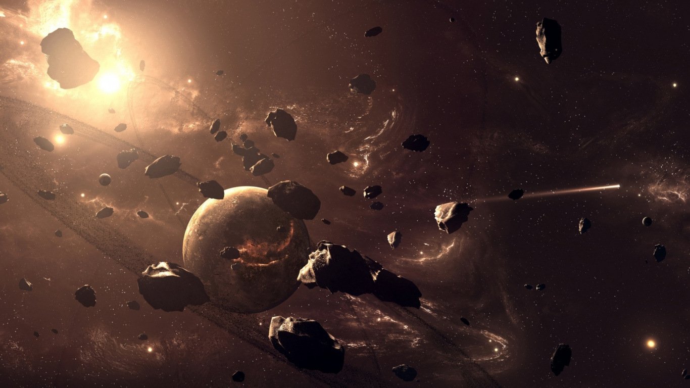 小行星, 这个星球, 外层空间, 空间, 气氛 壁纸 1366x768 允许