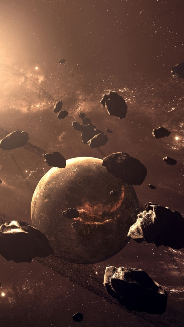 小行星, 这个星球, 外层空间, 空间, 气氛 壁纸 750x1334 允许