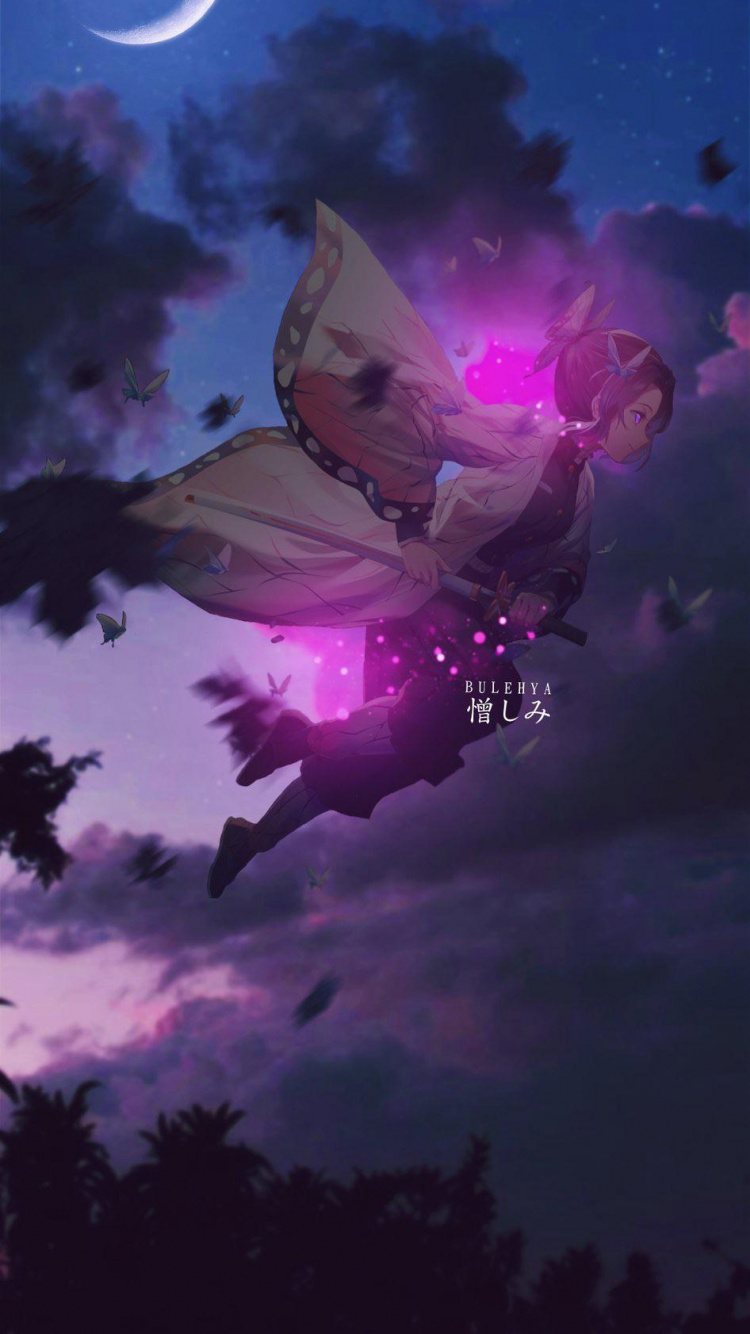 L'anime, Tueur de Démons Kimetsu no Yaiba, Naruto Uzumaki, Naruto Shippuden, Atmosphère. Wallpaper in 750x1334 Resolution