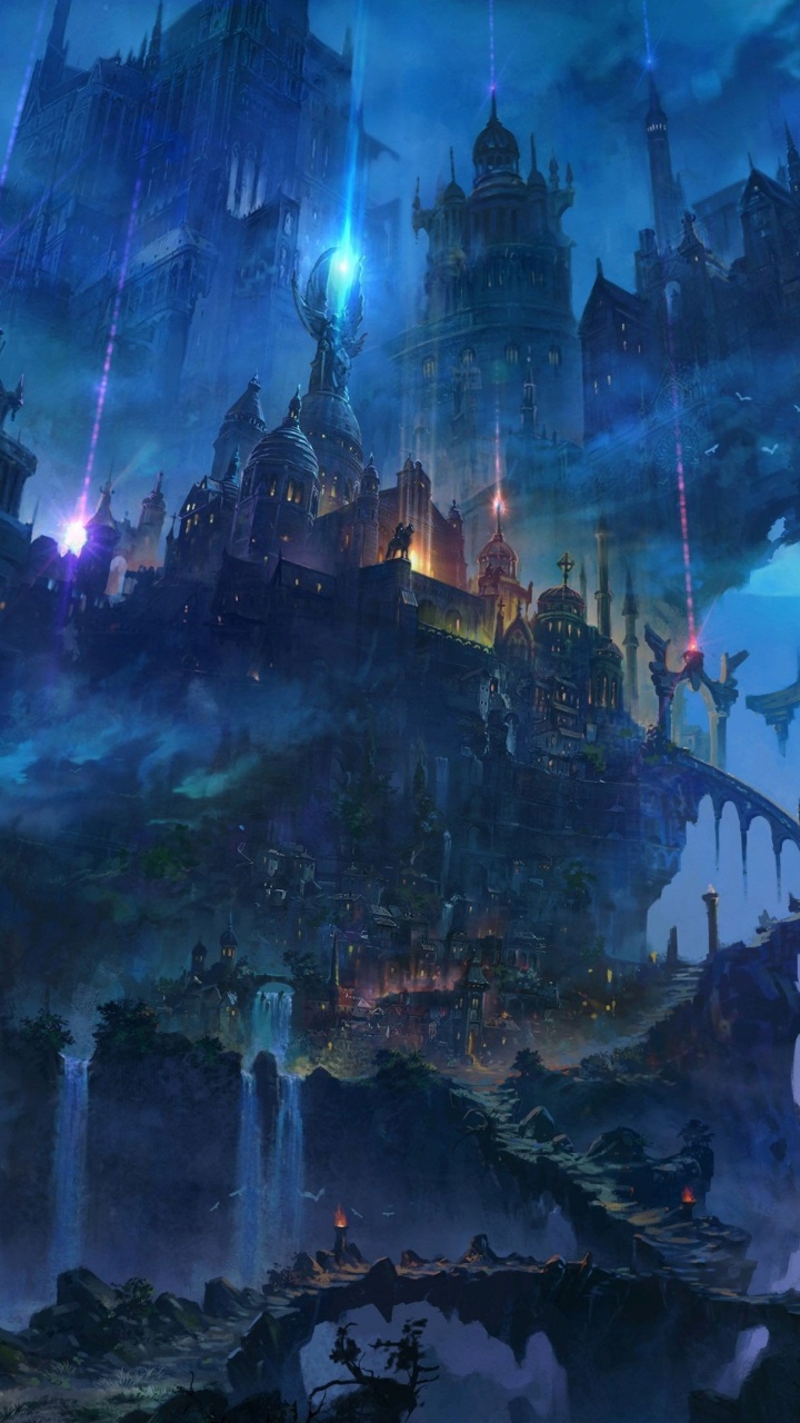 Peinture Abstraite Noire et Bleue. Wallpaper in 720x1280 Resolution