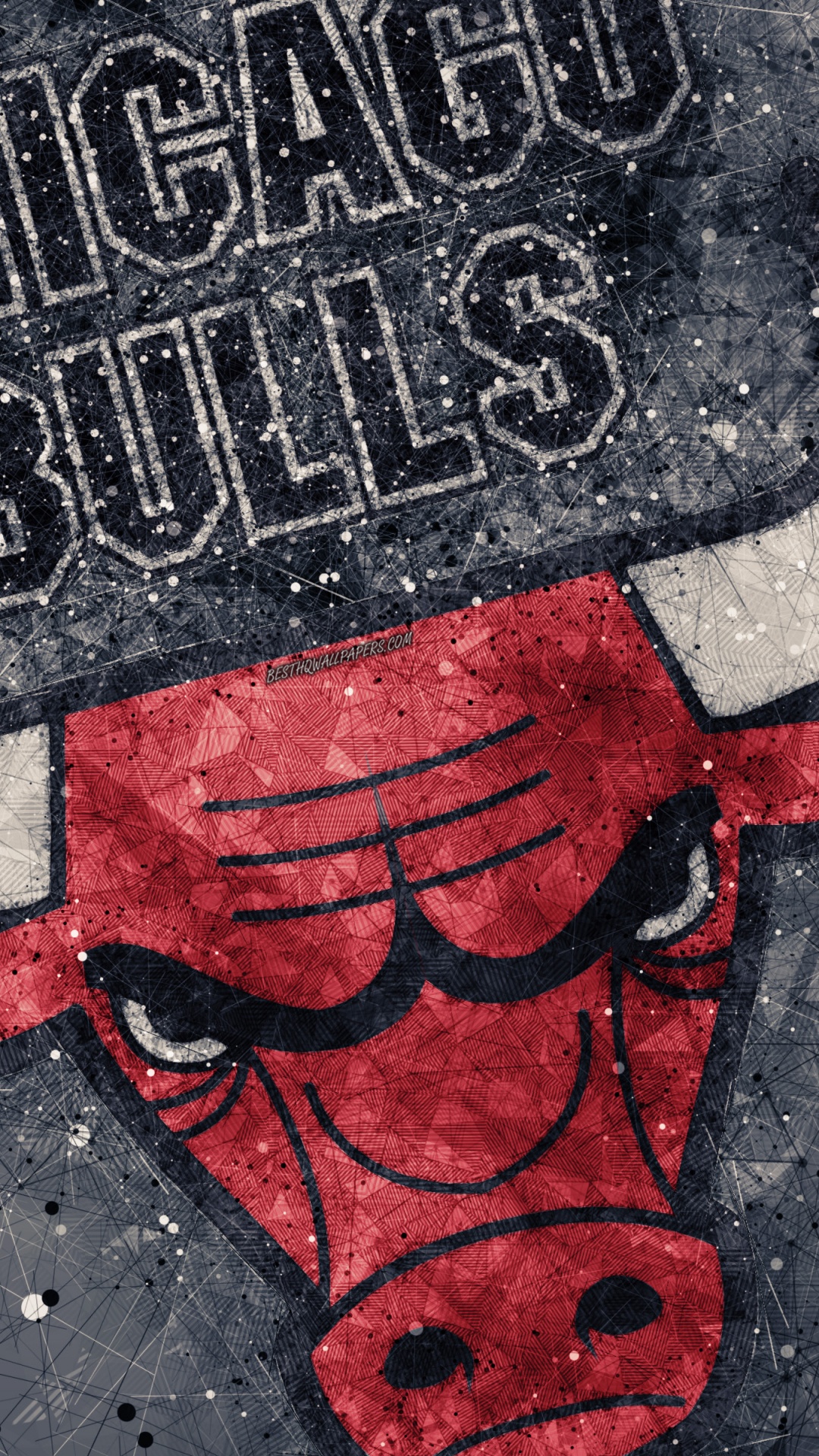 Chicago Bulls, Nba, Baloncesto, Chicago, el Arte de la Calle. Wallpaper in 1080x1920 Resolution