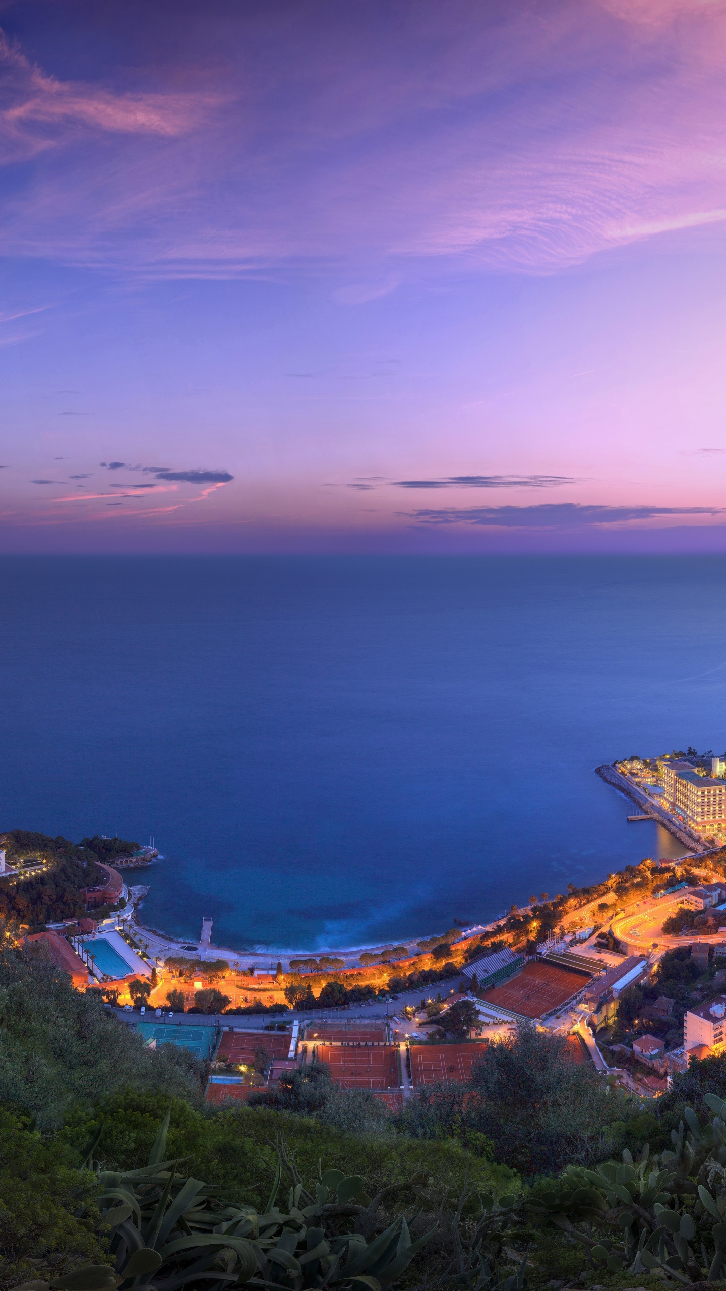 Monaco, Eau, Atmosphère, Afterglow, Paysage Naturel. Wallpaper in 1440x2560 Resolution