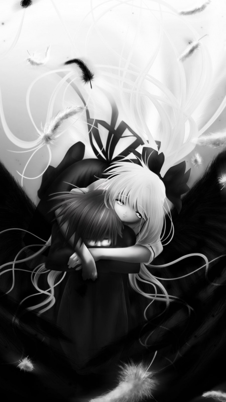 Peinture Abstraite en Noir et Blanc. Wallpaper in 750x1334 Resolution