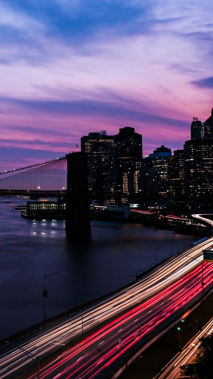 Bridge Over Water During Sunset. Wallpaper in 720x1280 Resolution