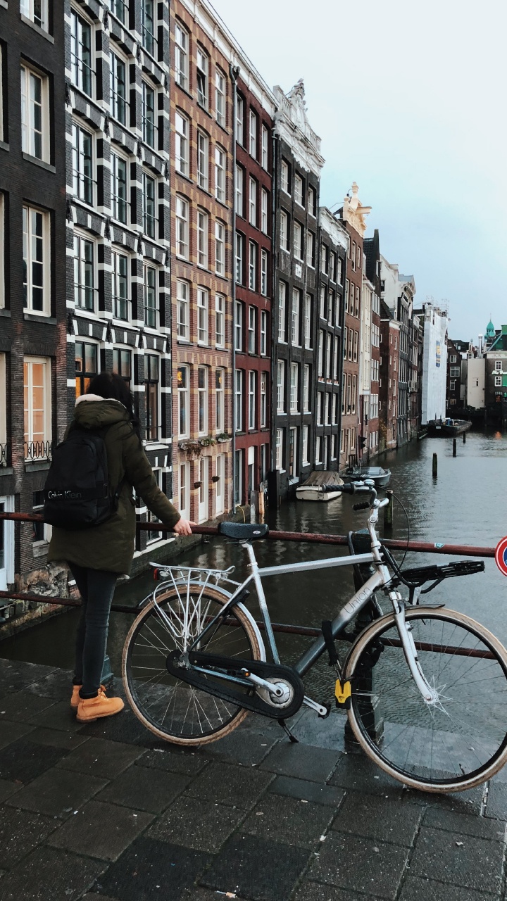 Ámsterdam, la Bicicleta de Carretera, Bicicleta, Neumático de Bicicleta, Cuadro de la Bicicleta. Wallpaper in 720x1280 Resolution