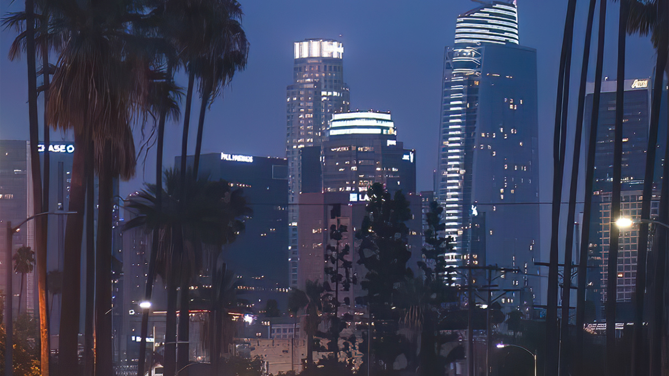 Edificio, Arquitectura, Ambiente, la Luz de Calle, Coche. Wallpaper in 1366x768 Resolution