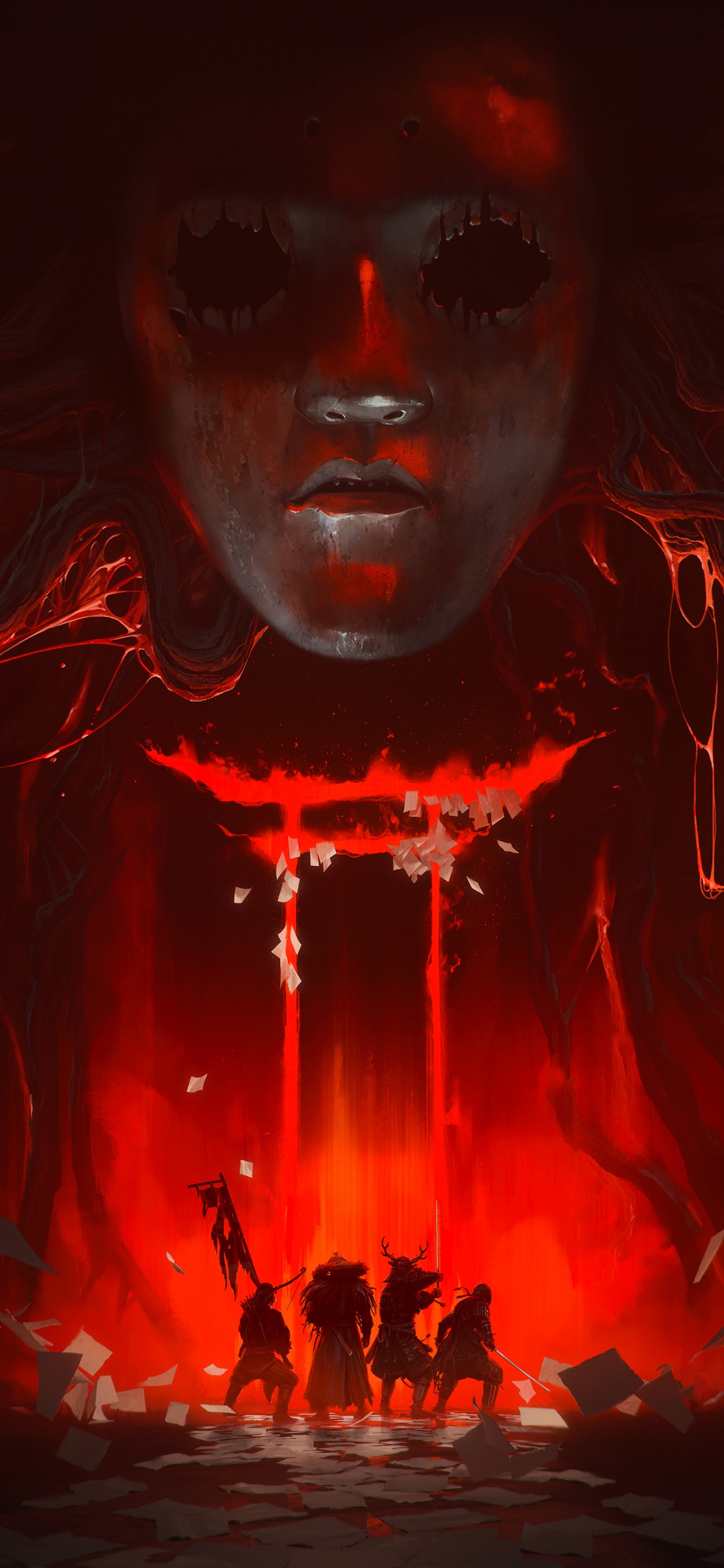 Ghost of Tsushima Raid, Ghost of Tsushima, Sucker Punch Productions, Raid, Multiplayer Video Game. Wallpaper in 1242x2688 Resolution