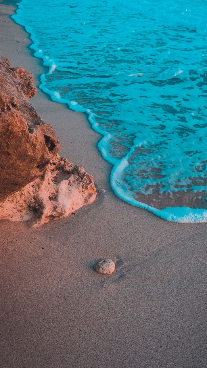 Sea, Water, Ocean, Sand, Azure. Wallpaper in 720x1280 Resolution