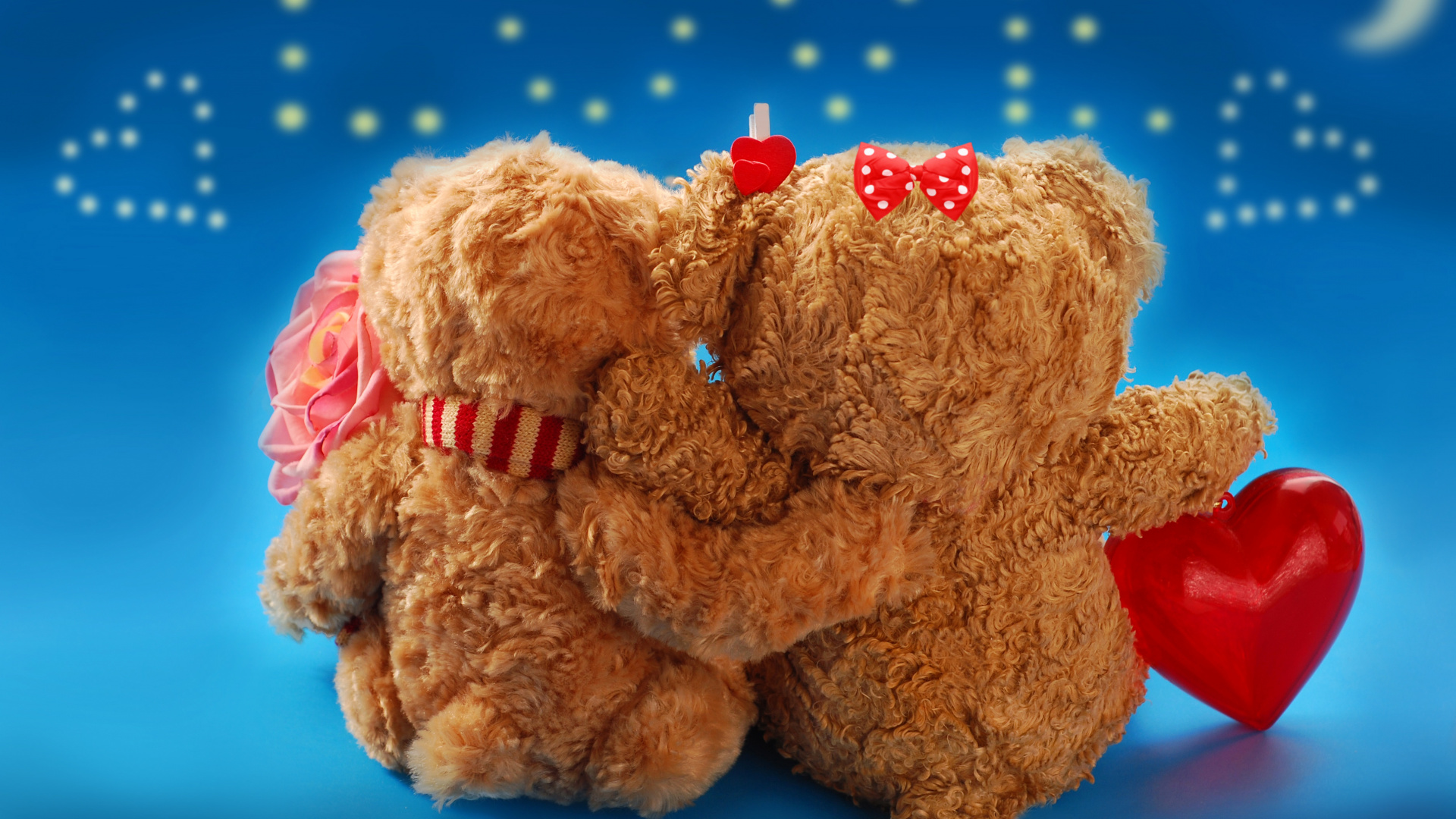 le Jour de Valentines, Nounours, Jouet en Peluche, Peluche, Amour. Wallpaper in 1920x1080 Resolution