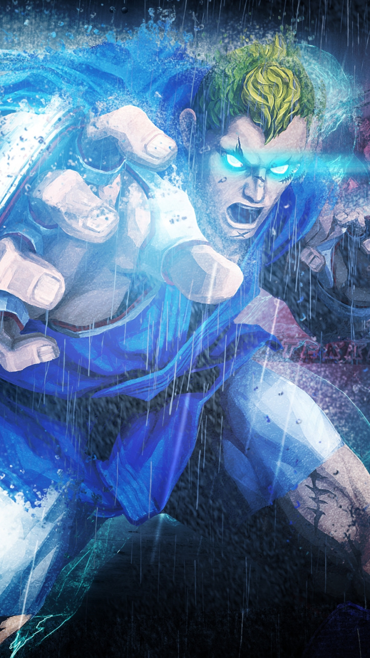 Ryu, Raum, Blau, Chun Li, Spezialeffekt. Wallpaper in 750x1334 Resolution