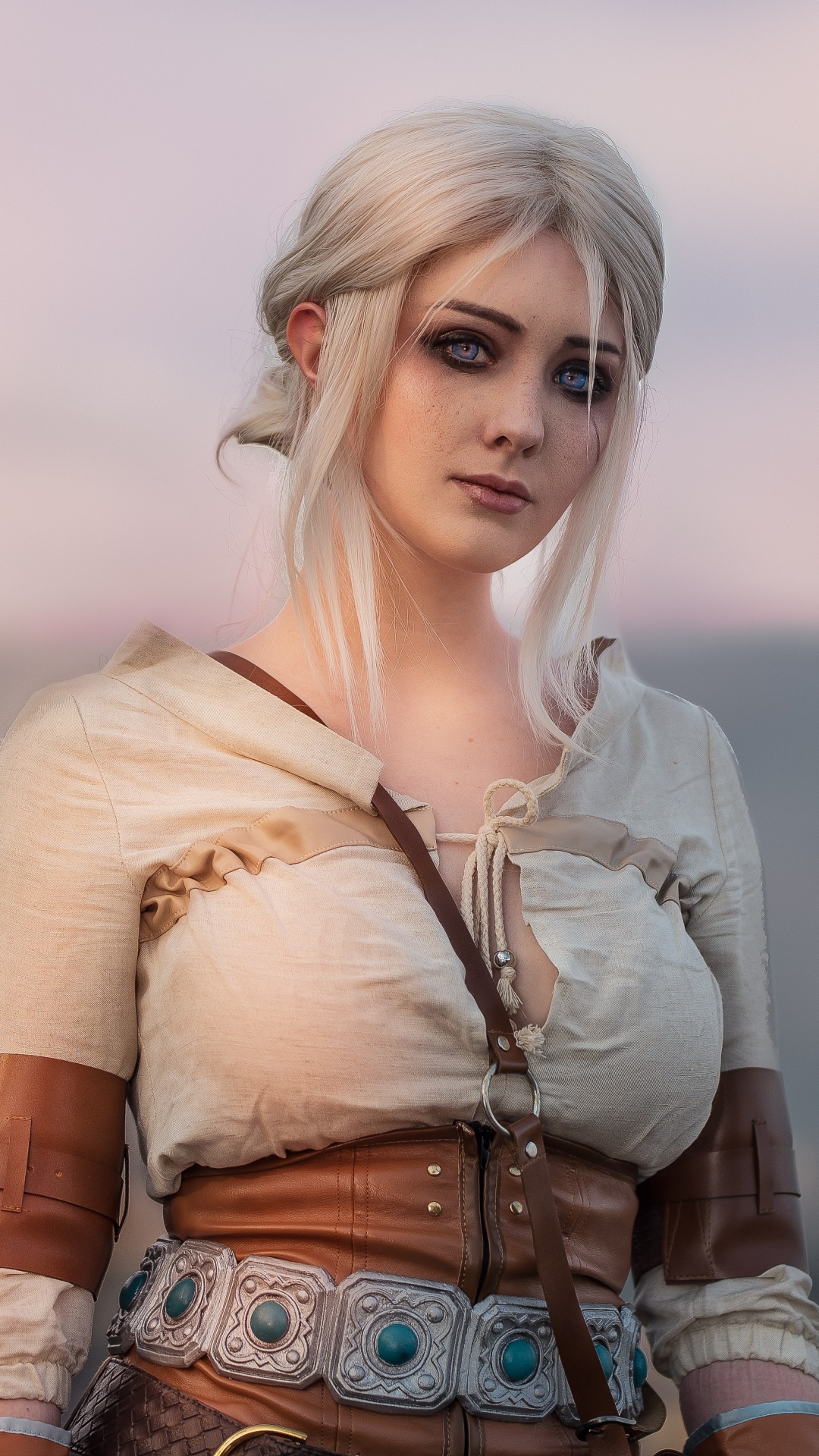 Ciri, 巫师3野生猎, 金发碧眼的, 小鹿, 粉红色 壁纸 1080x1920 允许