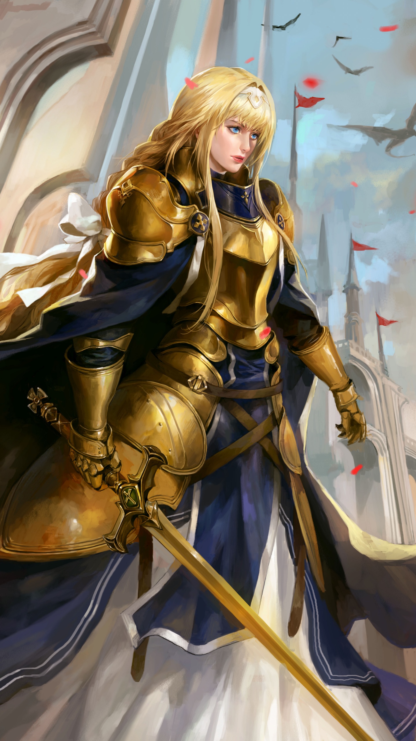 Blonde Haired Male Anime Character. Wallpaper in 1440x2560 Resolution