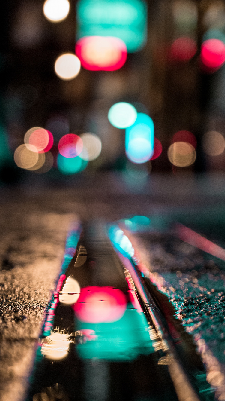 Bokeh Photography of City Lights During Night Time. Wallpaper in 750x1334 Resolution