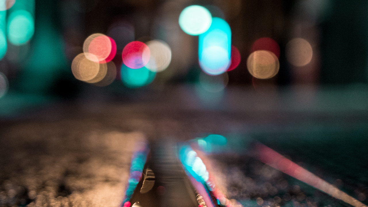 Fotografía Bokeh de Las Luces de la Ciudad Durante la Noche.. Wallpaper in 1280x720 Resolution