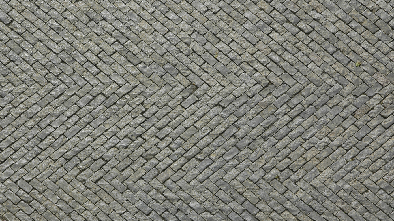 Grauer Und Schwarzer Ziegelsteinpflaster. Wallpaper in 1366x768 Resolution