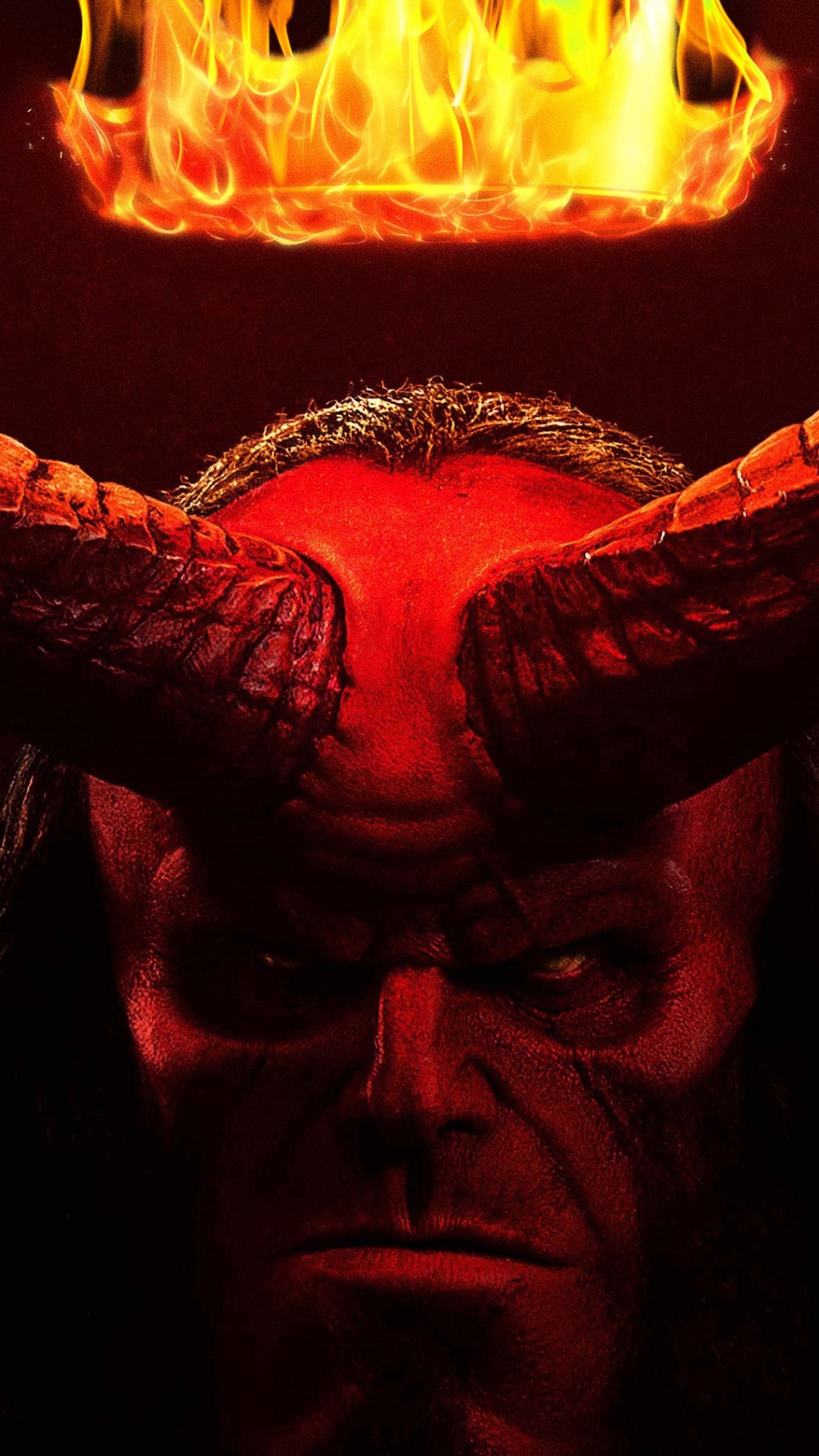 Man With Fire on His Head. Wallpaper in 1080x1920 Resolution