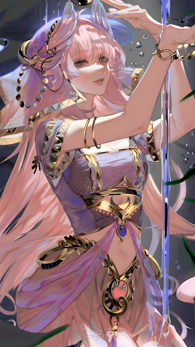 Fan Art de Kokomi, Impacto Genshin, Arte, de Dibujos Animados, Fan Art. Wallpaper in 750x1334 Resolution