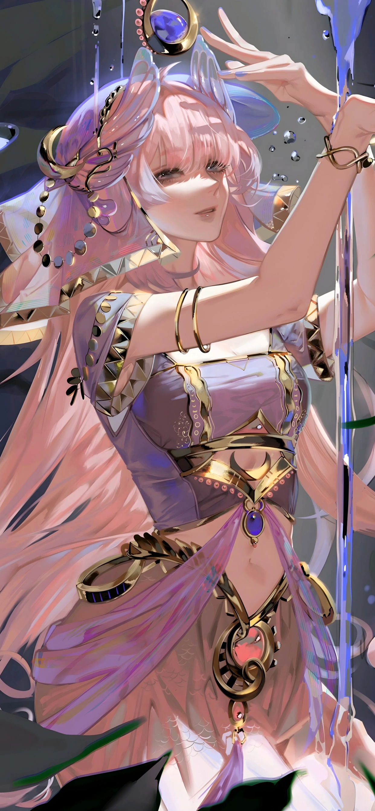 Kokomi-Fanart, Genshin Auswirkungen, Kunst, Zeichentrickfilm, Fan-Kunst. Wallpaper in 1242x2688 Resolution