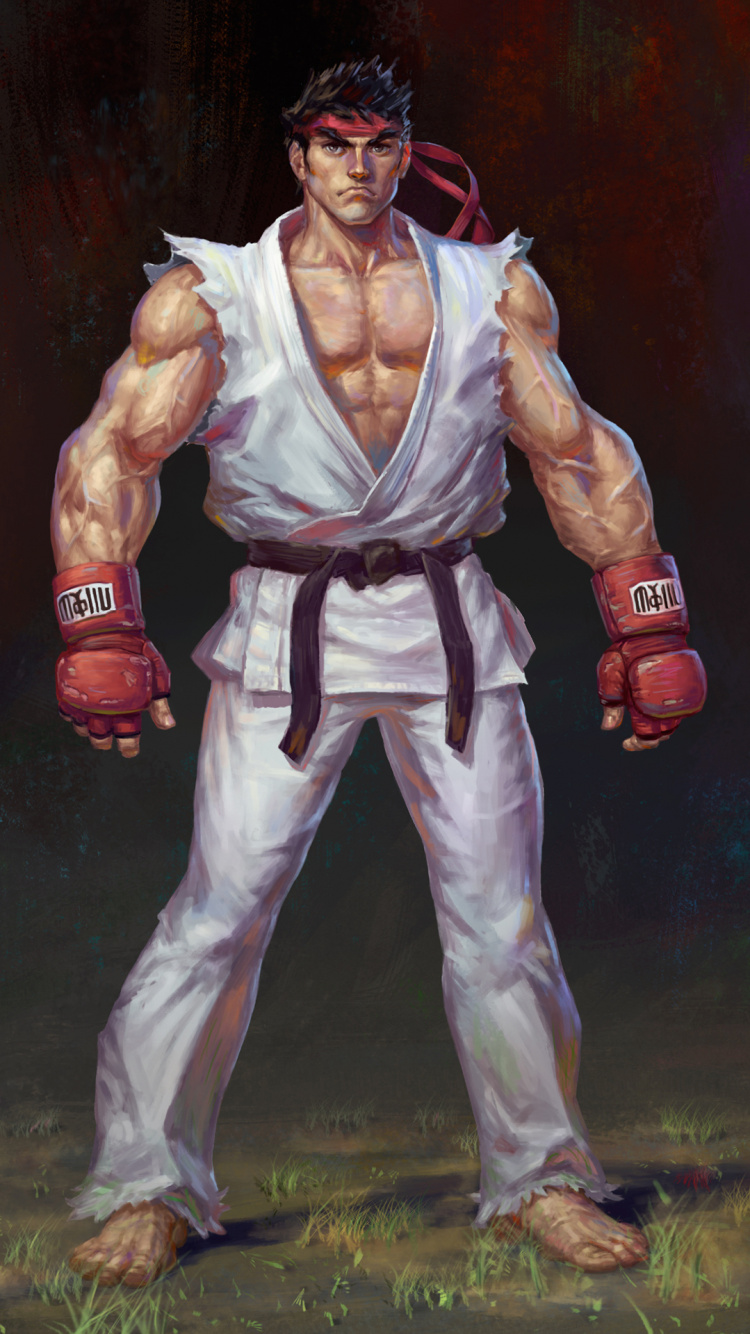 Muscle, Street Fighter, Ryu, Street Fighter Ii, Street Fighter v. Wallpaper in 750x1334 Resolution