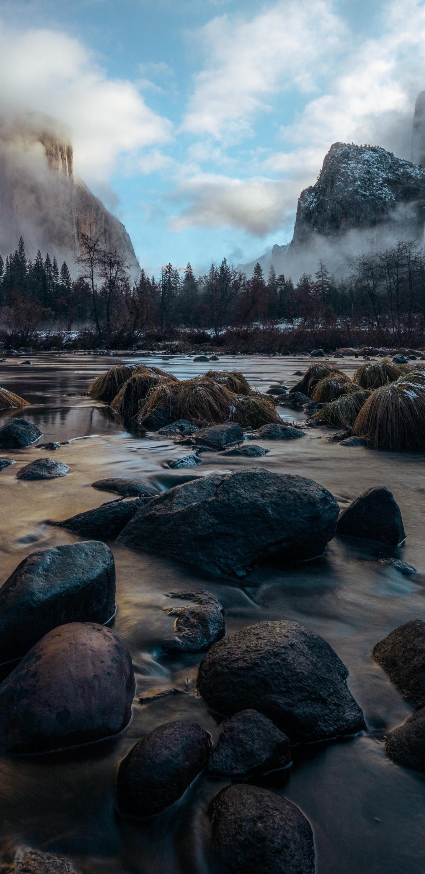 Yosemite National Park, Wasser, Cloud, Wasserressourcen, Naturlandschaft. Wallpaper in 1440x2960 Resolution