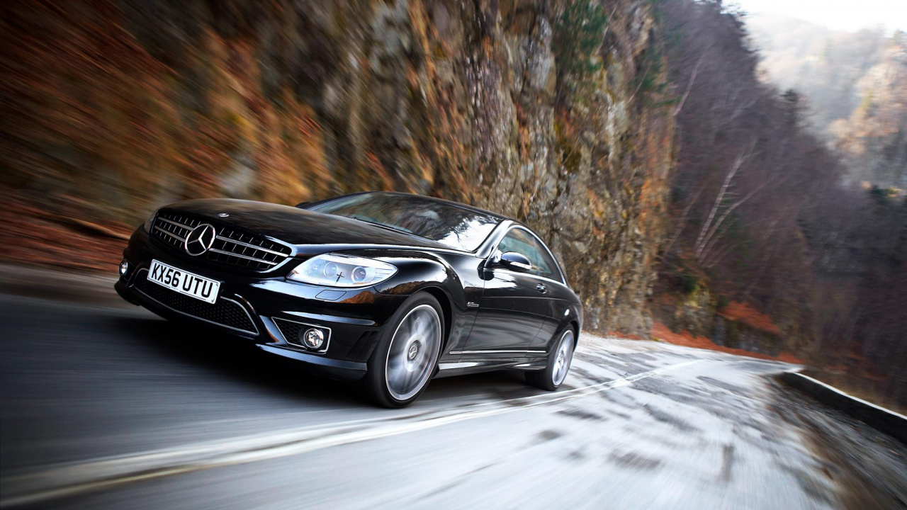 Black Mercedes Benz Coupe on Road During Daytime. Wallpaper in 1280x720 Resolution
