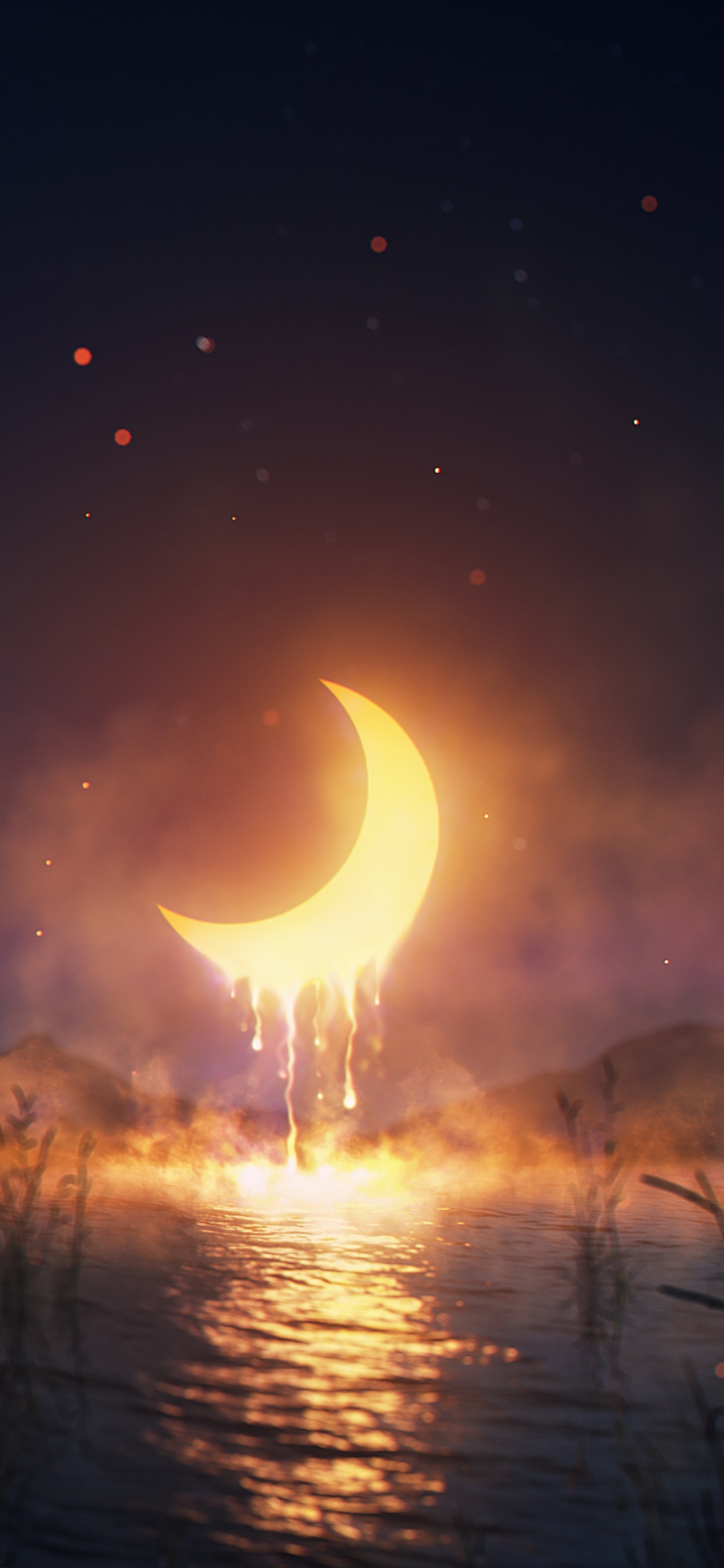 Tierra, Ambiente, Luna, Entorno Natural, Atardecer. Wallpaper in 1242x2688 Resolution