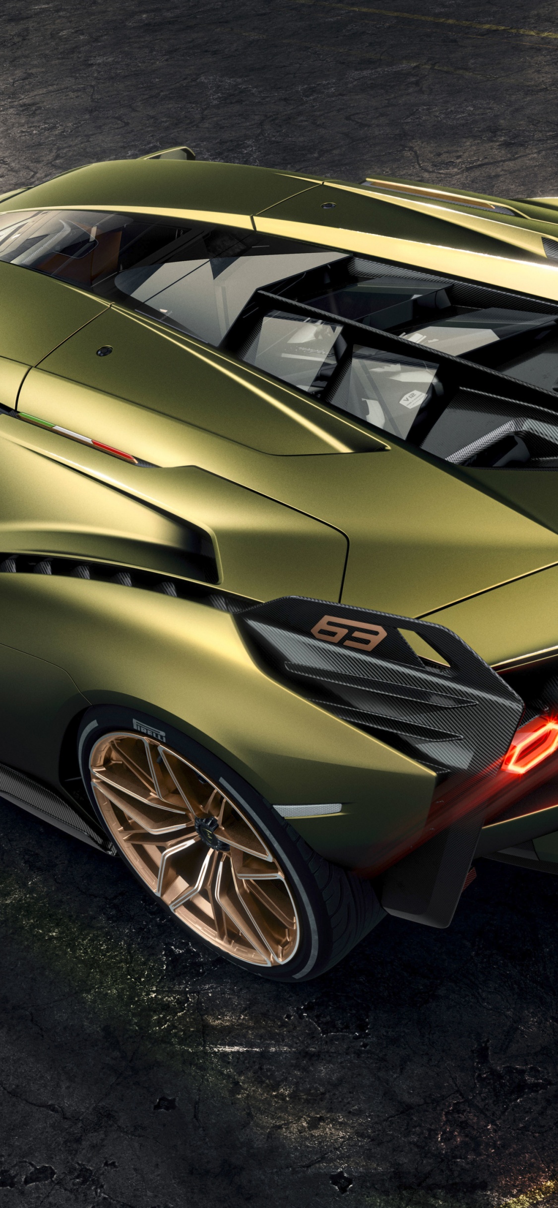 Lamborghini Sian, Lamborghini Sin FKP 37, Lamborghini, Deportivo, Lamborghini Countach. Wallpaper in 1125x2436 Resolution