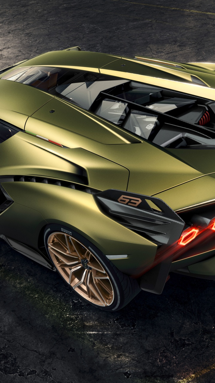 Lamborghini Sian, Lamborghini Sin FKP 37, Lamborghini, Sports Car, Lamborghini Countach. Wallpaper in 720x1280 Resolution