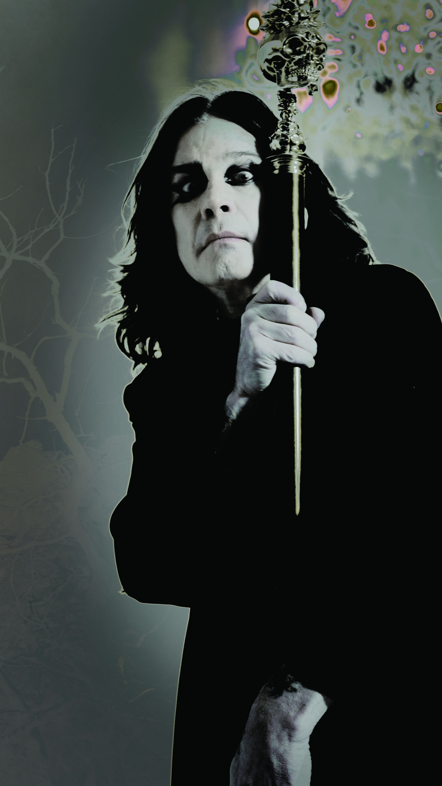 Ozzy Osbourne, No Más Visitas II, Black Sabbath, Fumar, Negro. Wallpaper in 1440x2560 Resolution