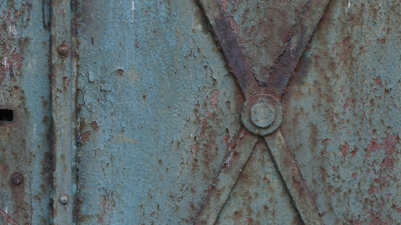 Porte en Bois Bleu et Blanc. Wallpaper in 1366x768 Resolution