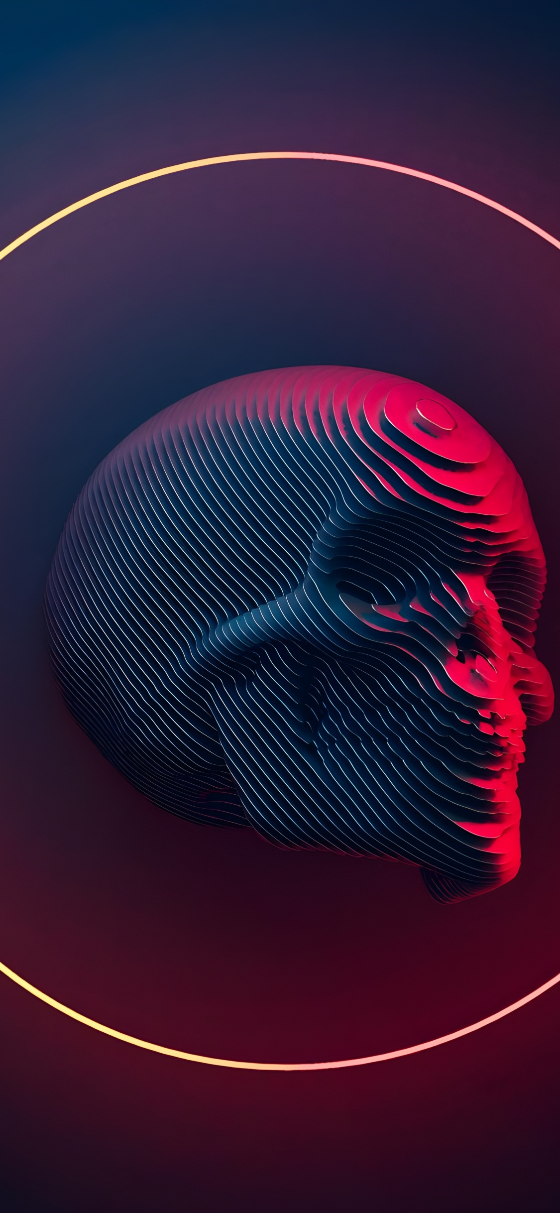 艺术, 气体, 圆圈, 电蓝色的, 品红色 壁纸 1125x2436 允许