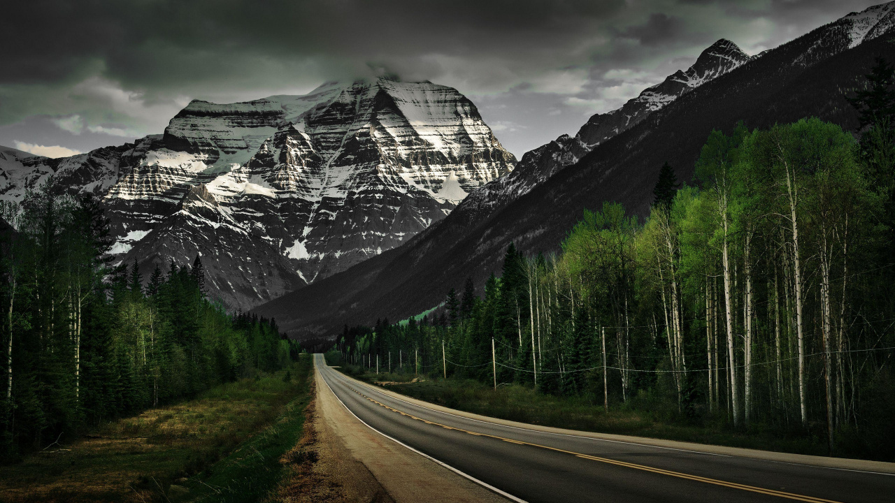 Mountain, Road, Mountainous Landforms, Highland, Nature. Wallpaper in 1280x720 Resolution