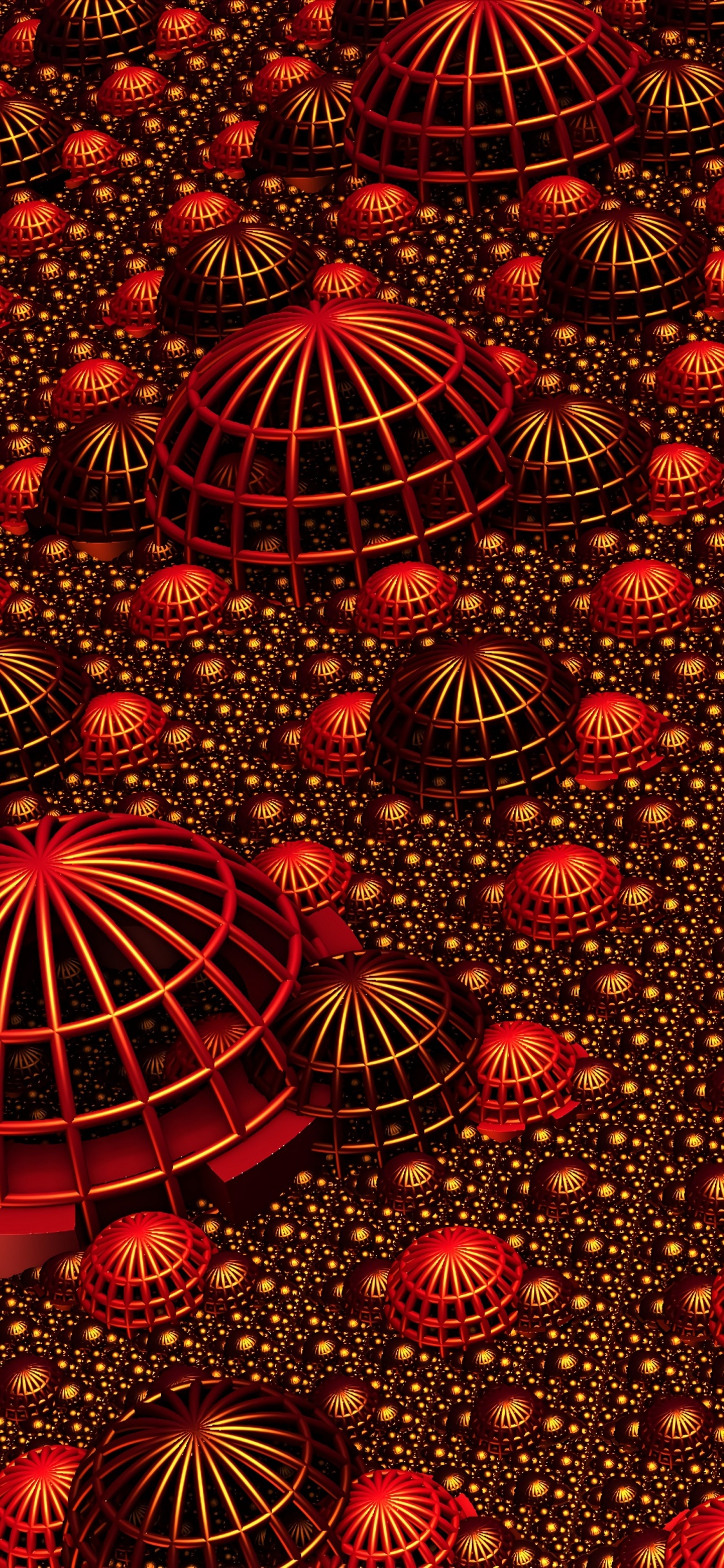 Textil Floral Rojo y Negro. Wallpaper in 1125x2436 Resolution